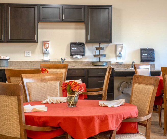 Senior living dining room