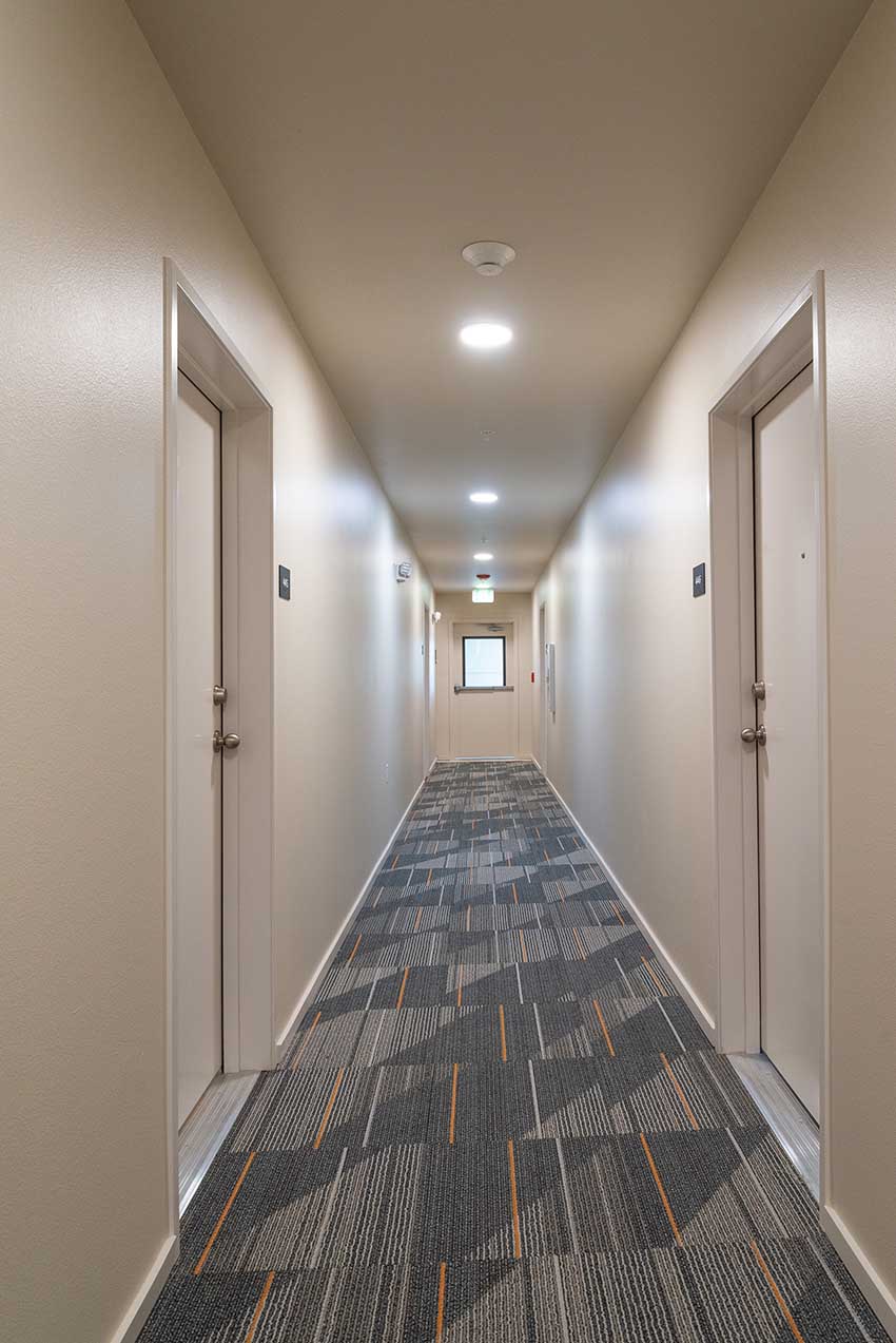 woodland-estates-completed hallway Woodland Estates restoration completed hallway