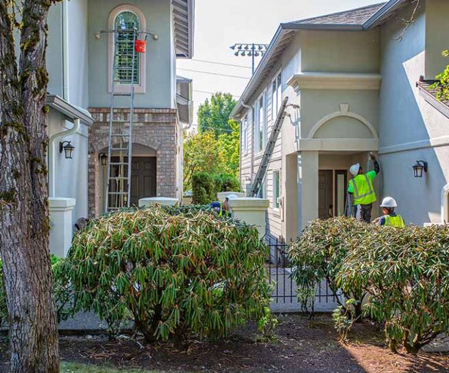 Melrose court exterior improvement work