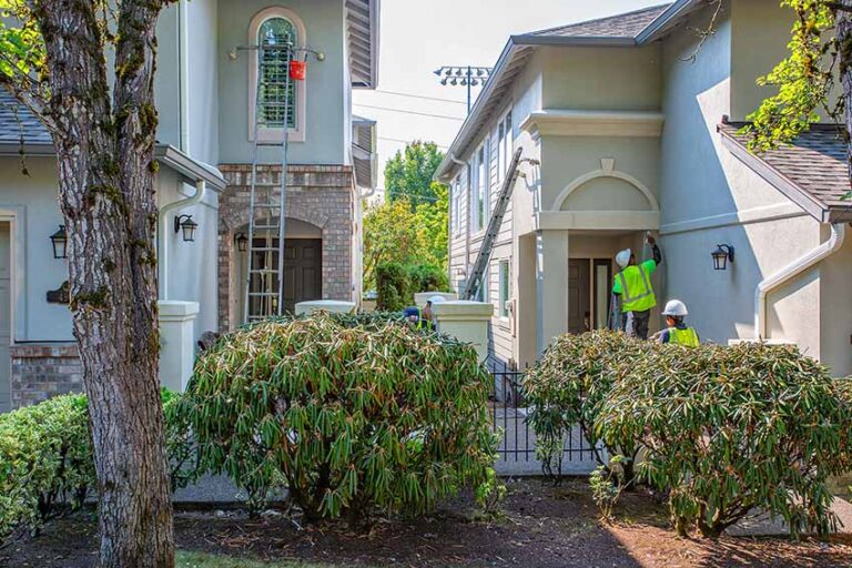 Melrose court exterior improvement work