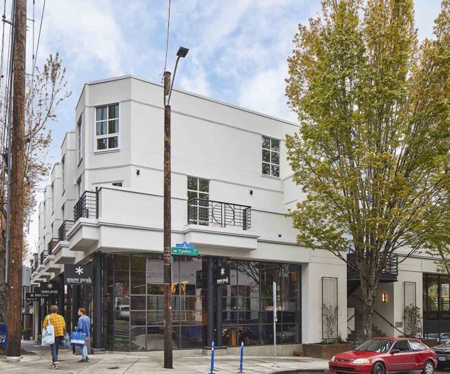 NW 23rd and Flanders Portland building exterior